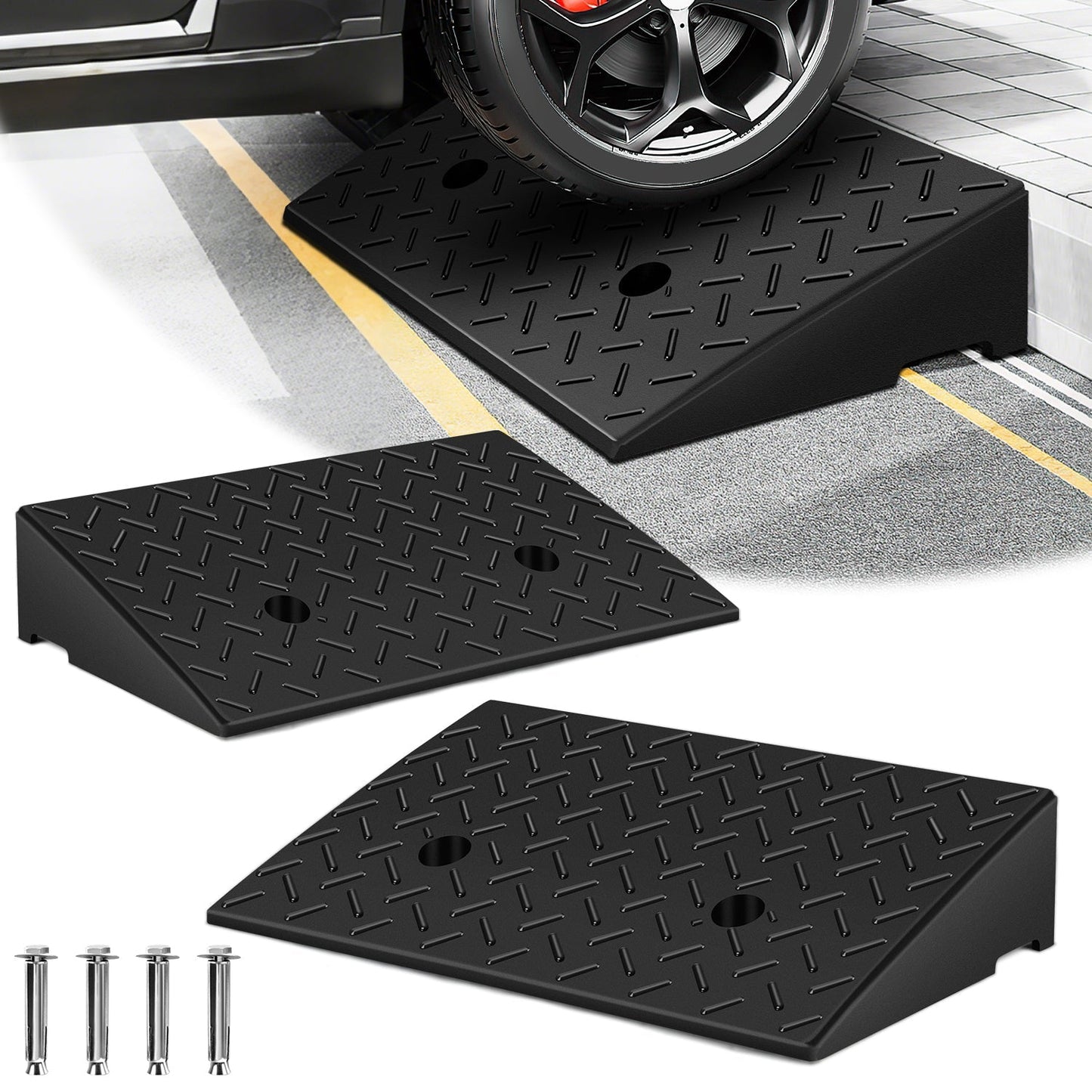 2x Auffahrrampe Fahrzeugrampe bis 10T | Karnz