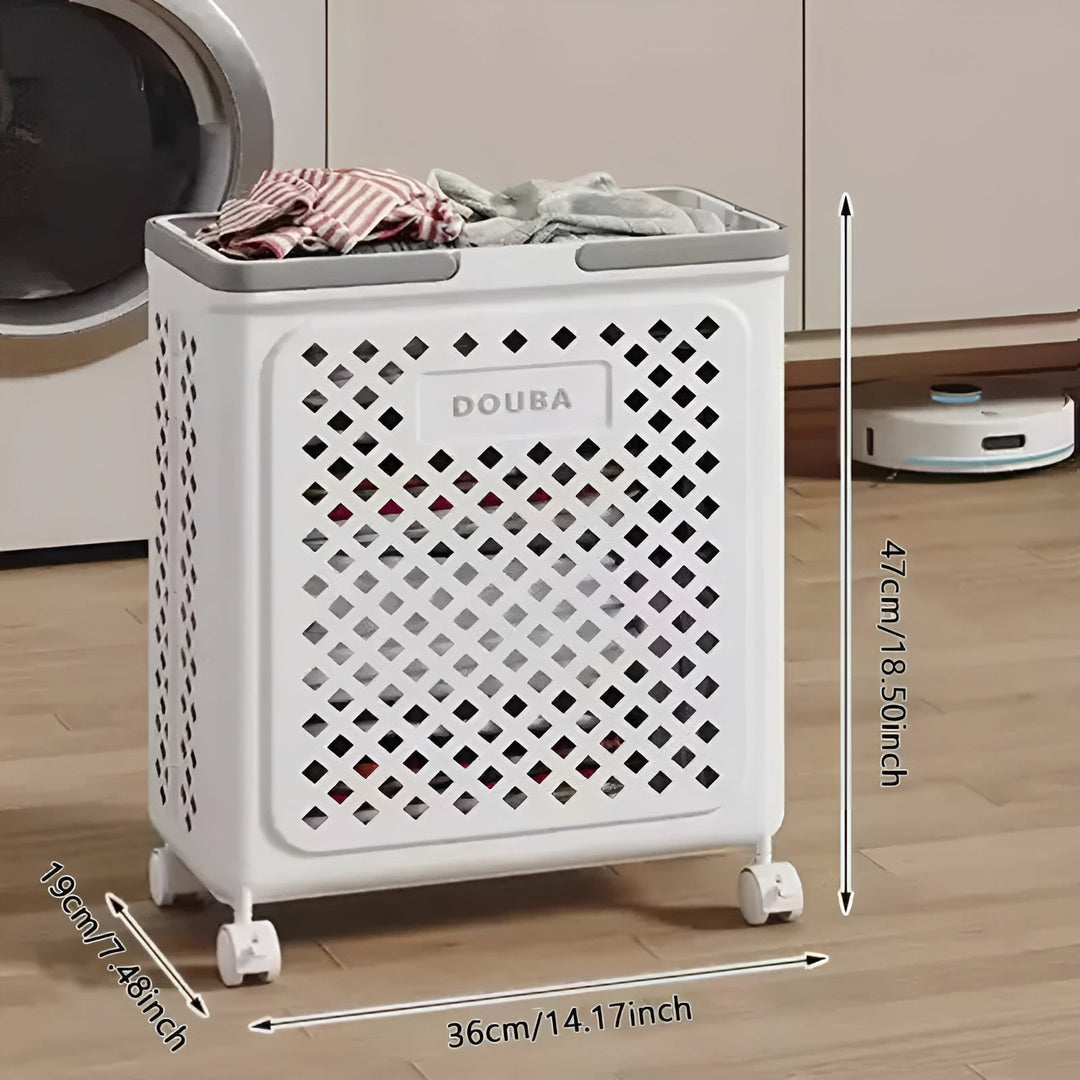 FoldaKarnze Wäschekorb mit Rollen – Platzsparend & Praktisch | Ideal für Bad & Schlafzimmer