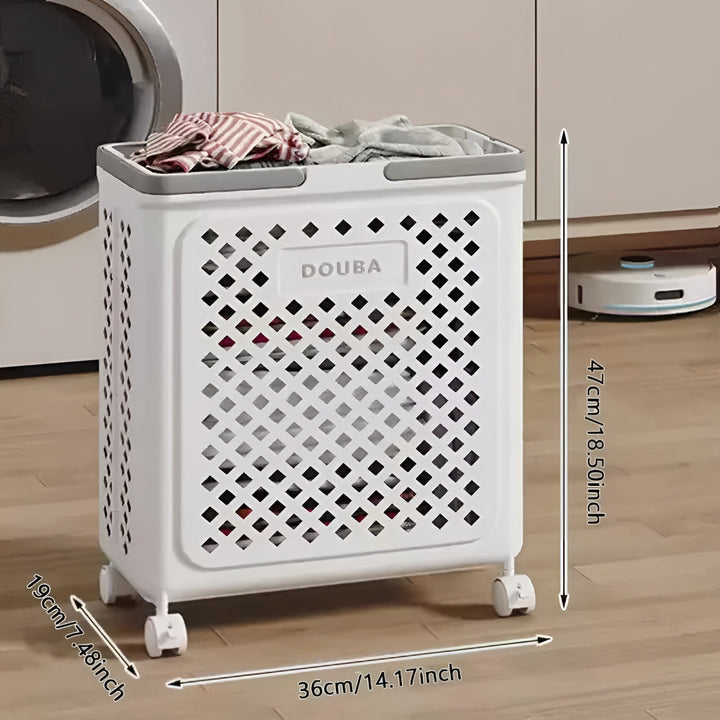 FoldaKarnze Wäschekorb mit Rollen – Platzsparend & Praktisch | Ideal für Bad & Schlafzimmer