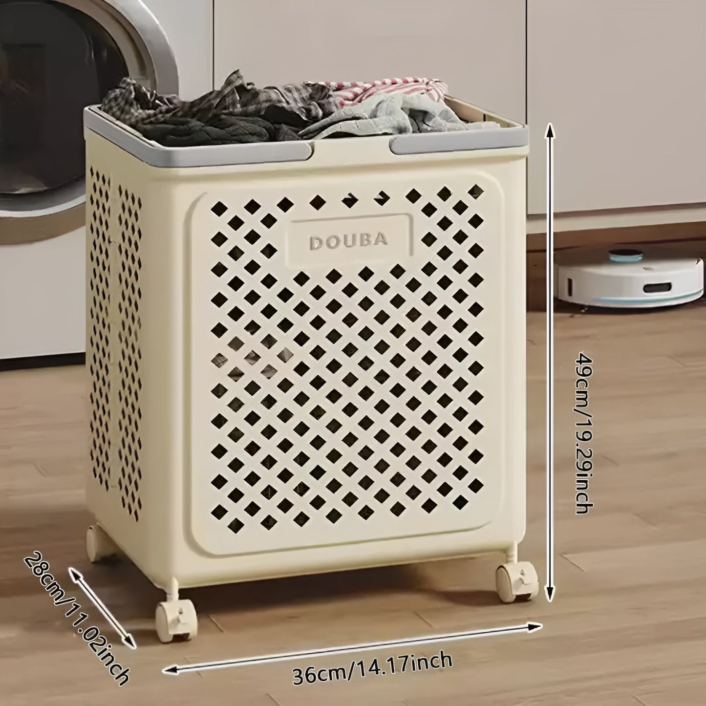FoldaKarnze Wäschekorb mit Rollen – Platzsparend & Praktisch | Ideal für Bad & Schlafzimmer
