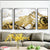 Günstige Goldene Berg Triptychon Landschaft Wandkunst Fine Art Leinwand Drucke Set von 3 Stück Bildern für Wohnzimmer Esszimmer Leichte Luxus Wohnkultur