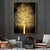 Glückverheißende Goldene Baum Wandkunst Feine Kunst Leinwanddruck Bild Für Leicht Luxuriöses Wohnzimmer Eingang Foyer Modernes Home Office Kunst Dekor