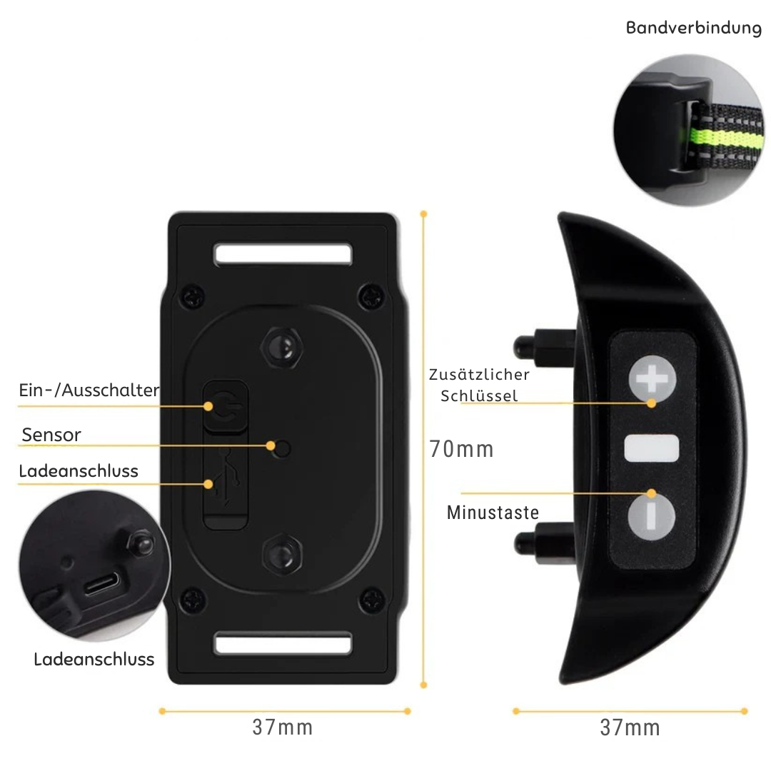 Automatische Anti-Bell-Halsband mit Ton & Schock Karnz