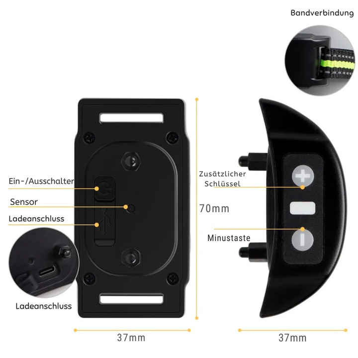 Automatische Anti-Bell-Halsband mit Ton & Schock Karnz