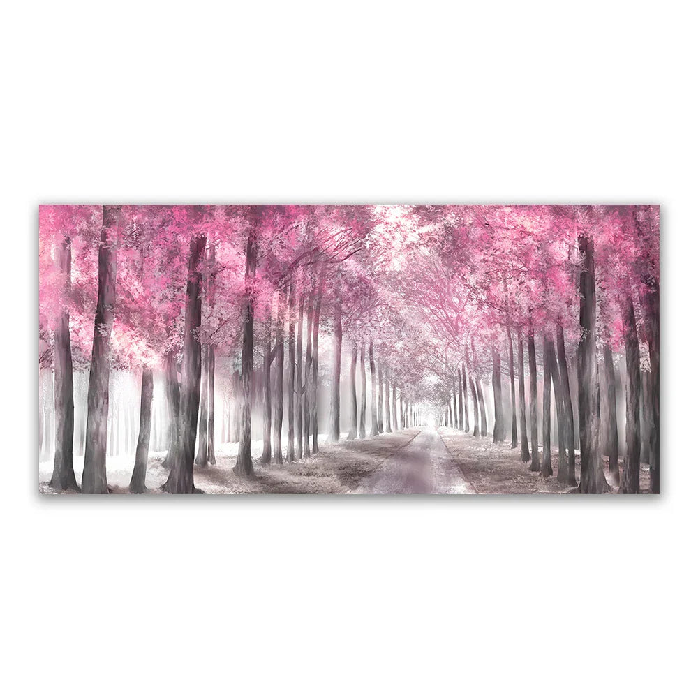 Herbstsonnenwald Wandkunst Fine Art Leinwanddruck Natürliches Landschaftsbild Für Wohnzimmer Esszimmer Skandinavische Wohnkultur