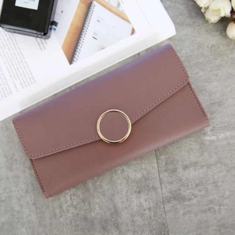 Lange Brieftasche aus PU-Leder mit Druckverschluss | Karnz