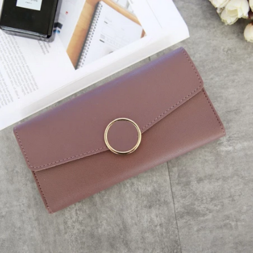 Lange Brieftasche aus PU-Leder mit Druckverschluss | Karnz