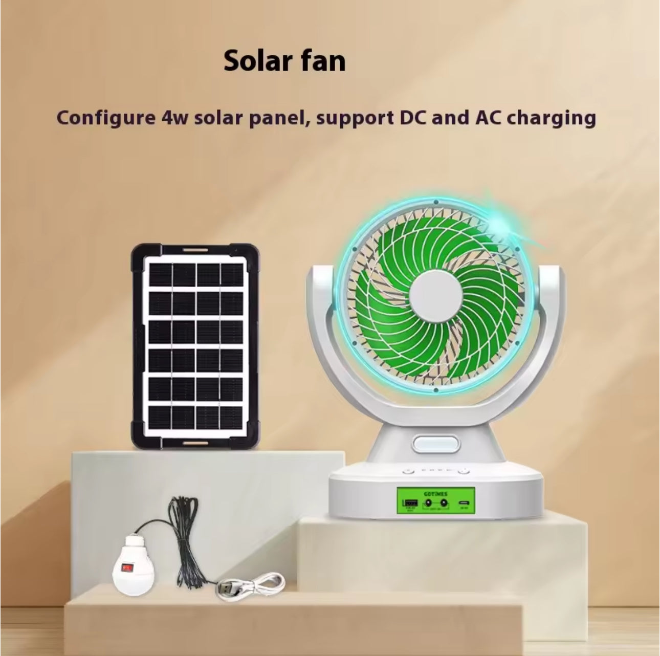 Solar Fan Mit Multifunktion Licht | Karnz