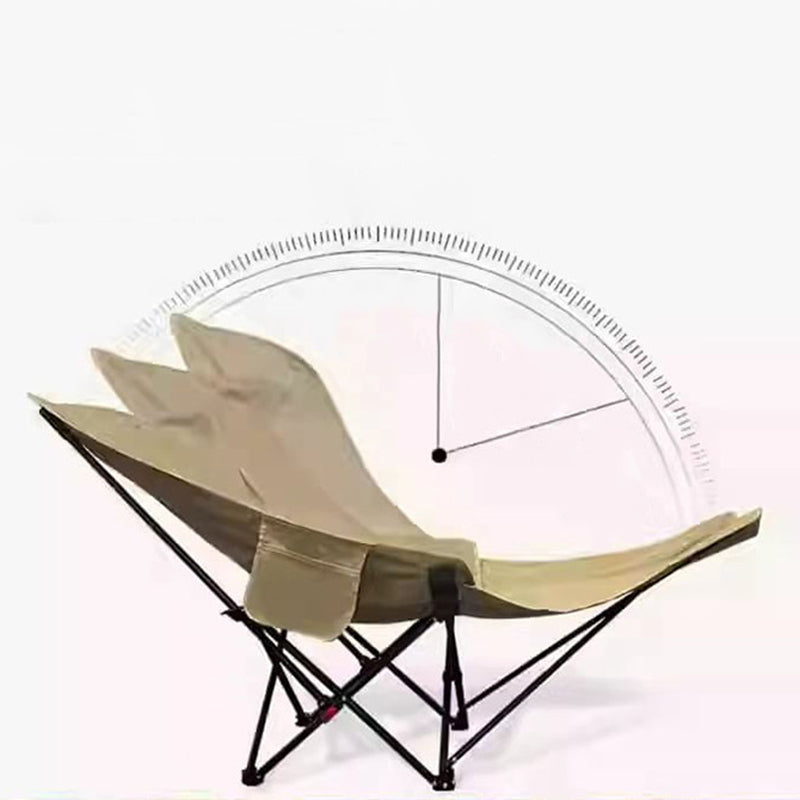 Klappbarer Campingstuhl aus Oxford-Gewebe und Kohlenstoffstahl mit Rückenlehne und Fußstütze für Terrasse und Garten