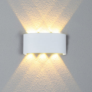 Wasserdichte LED-Wandleuchte aus Aluminium und Acryl für Terrassen