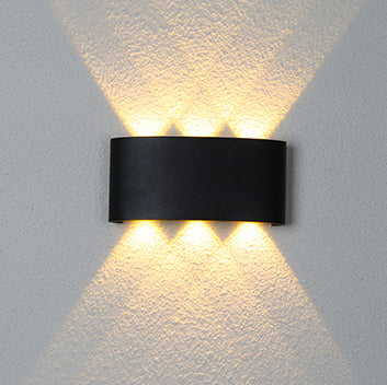 Wasserdichte LED-Wandleuchte aus Aluminium und Acryl für Terrassen