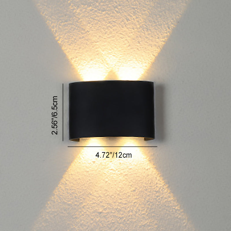 Wasserdichte LED-Wandleuchte aus Aluminium und Acryl für Terrassen