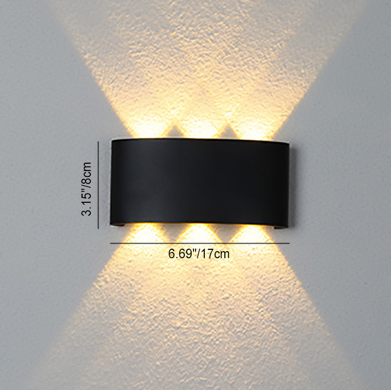 Wasserdichte LED-Wandleuchte aus Aluminium und Acryl für Terrassen