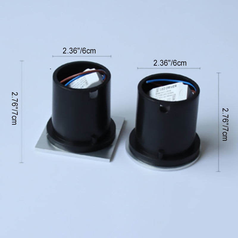 Runde quadratische wasserdichte LED-Wandleuchte aus Aluminium für Flure