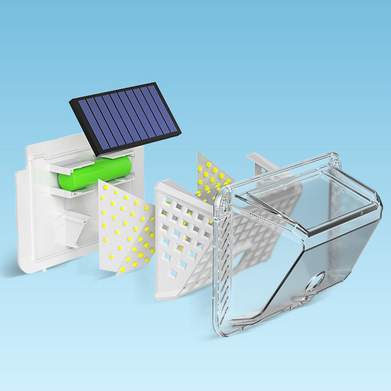 Moderne Einfachheit Solar Wasserdicht Dreieck Silikon ABS PC LED Außen Wand Leuchte Lampe Für Außenpatio | Karnz
