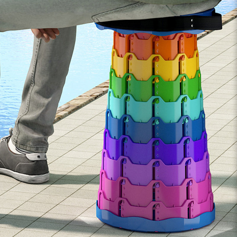Moderner Minimalistischer Zylindrischer PP Erweiterbarer Klapphocker Für Draußen | Karnz