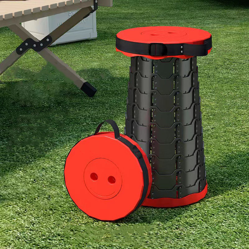 Moderner Minimalistischer Zylindrischer PP Erweiterbarer Klapphocker Für Draußen | Karnz