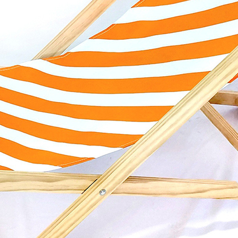 Moderner minimalistischer rechteckiger Oxford-Stoff solider Kiefernholz Outdoor-Strandstuhl faltbarer Liegestuhl mit Rückenlehne für den Außenbereich | Karnz