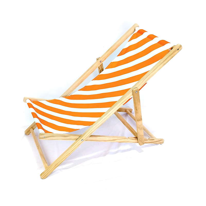 Moderner minimalistischer rechteckiger Oxford-Stoff solider Kiefernholz Outdoor-Strandstuhl faltbarer Liegestuhl mit Rückenlehne für den Außenbereich | Karnz