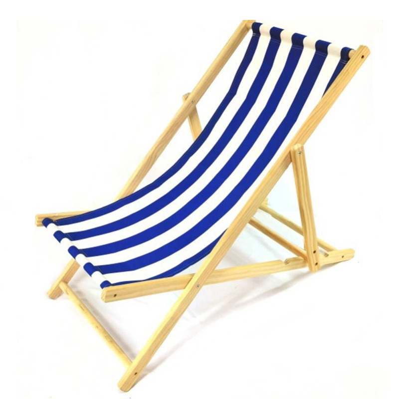 Moderner minimalistischer rechteckiger Oxford-Stoff solider Kiefernholz Outdoor-Strandstuhl faltbarer Liegestuhl mit Rückenlehne für den Außenbereich | Karnz