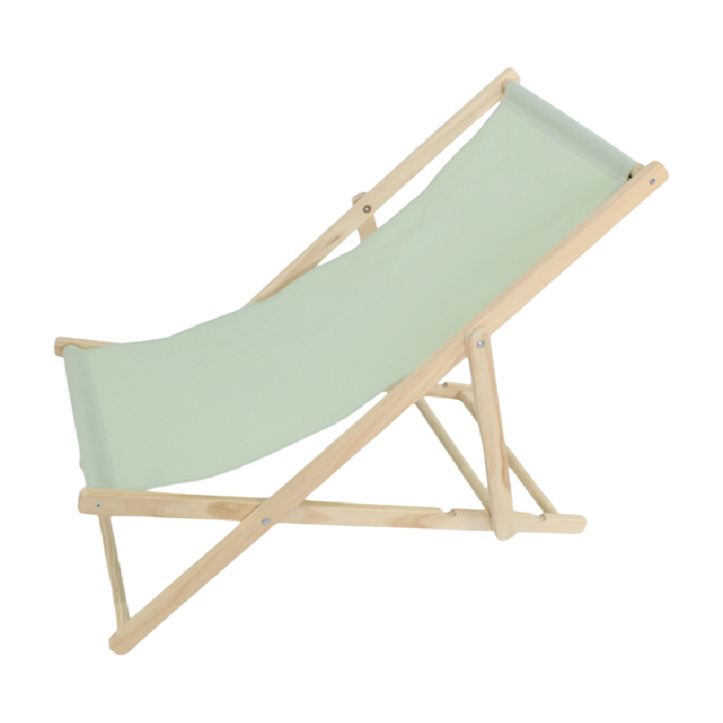 Moderner minimalistischer rechteckiger Oxford-Stoff solider Kiefernholz Outdoor-Strandstuhl faltbarer Liegestuhl mit Rückenlehne für den Außenbereich | Karnz