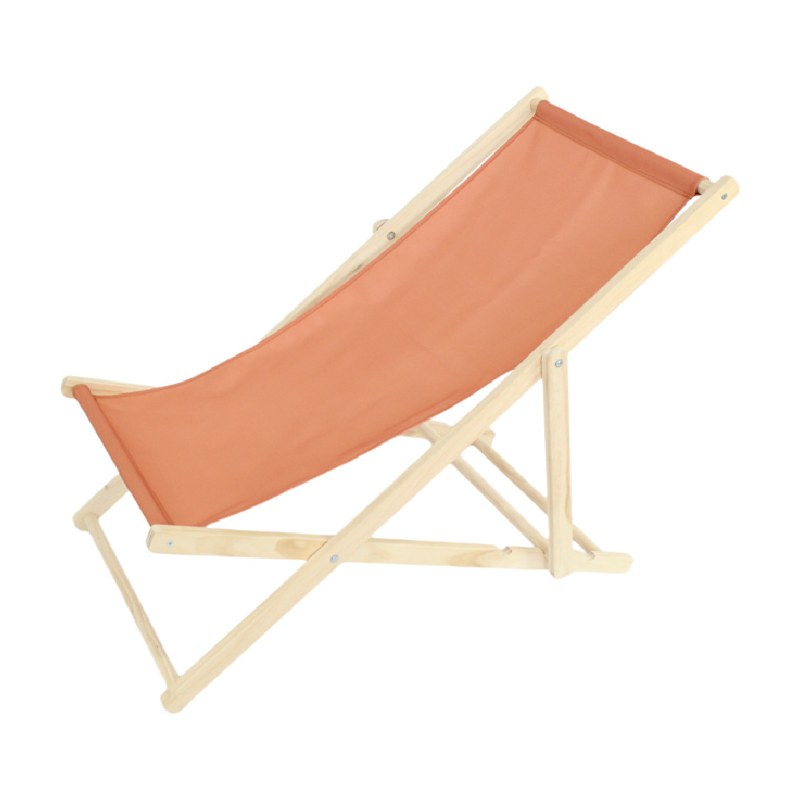 Moderner minimalistischer rechteckiger Oxford-Stoff solider Kiefernholz Outdoor-Strandstuhl faltbarer Liegestuhl mit Rückenlehne für den Außenbereich | Karnz