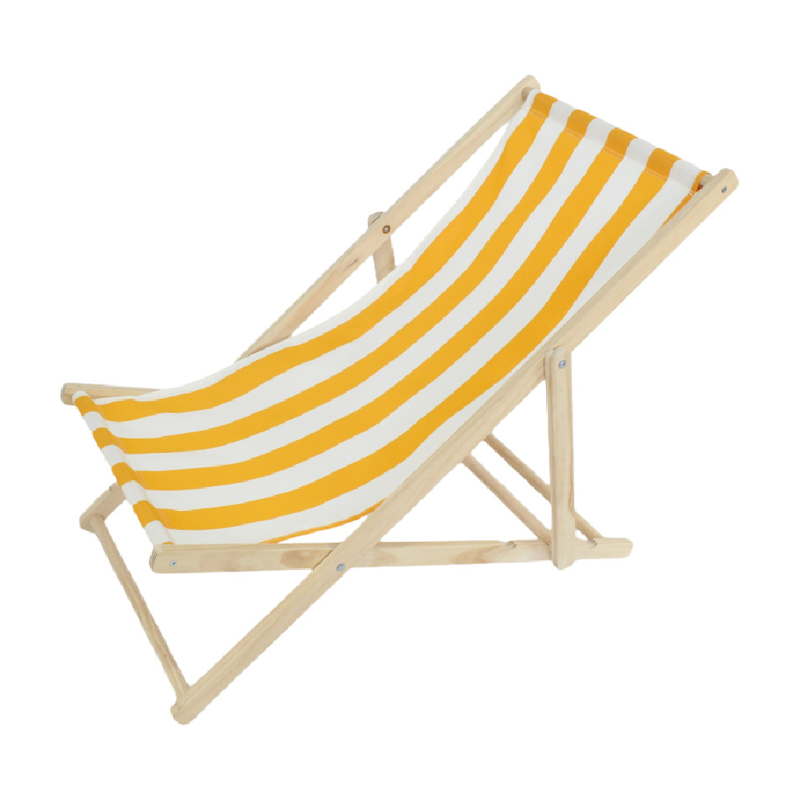Moderner minimalistischer rechteckiger Oxford-Stoff solider Kiefernholz Outdoor-Strandstuhl faltbarer Liegestuhl mit Rückenlehne für den Außenbereich | Karnz