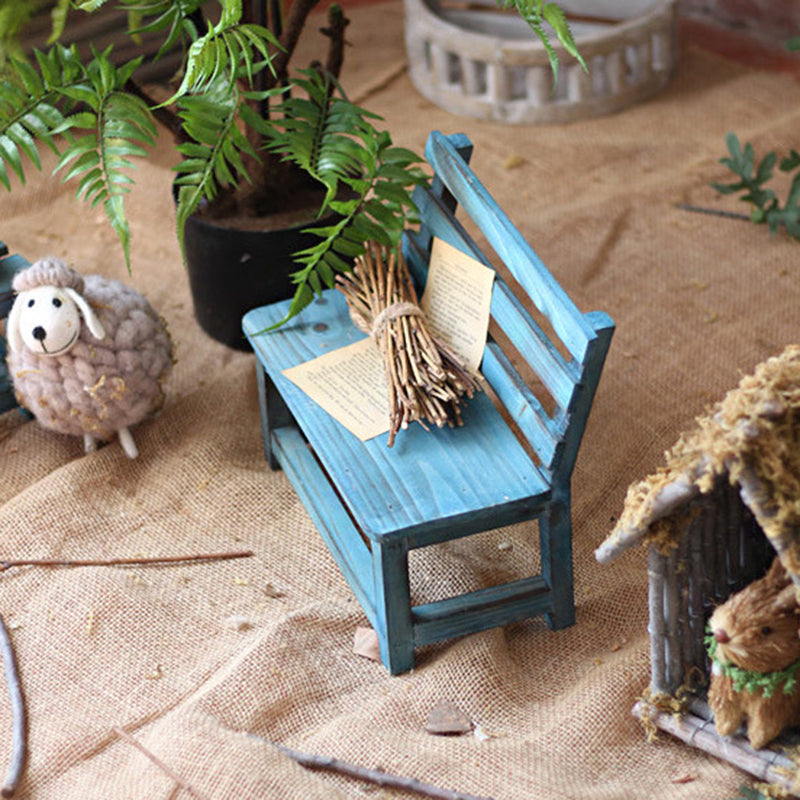 Moderner minimalistischer rechteckiger Massivholz niedriger Hocker mit Rückenlehne dekoratives Cartoon-Design für den Garten | Karnz