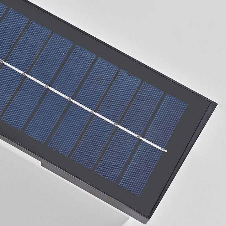 Moderner minimalistischer solar- und wasserdichter Kunststoff- und PC-rechteckiger LED-Wand sconce Lampe für außen, Terrasse und Garten | Karnz