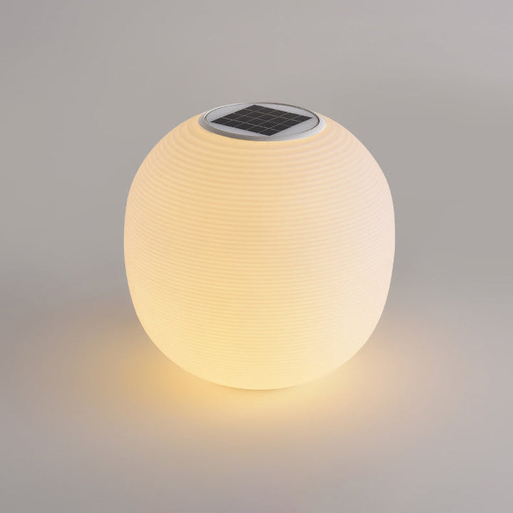 Moderner minimalistischer PE ovaler LED-Solar- und wasserdichter Außenleuchte für Garten und Terrasse | Karnz