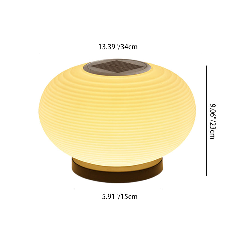 Moderner minimalistischer PE ovaler LED-Solar- und wasserdichter Außenleuchte für Garten und Terrasse | Karnz