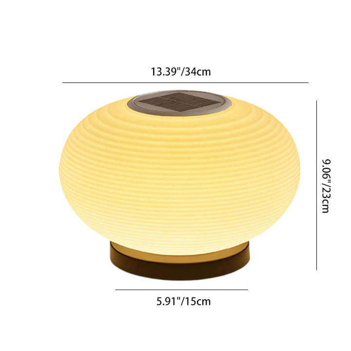 Moderner minimalistischer PE ovaler LED-Solar- und wasserdichter Außenleuchte für Garten und Terrasse | Karnz