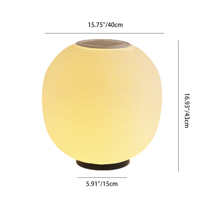 Moderner minimalistischer PE ovaler LED-Solar- und wasserdichter Außenleuchte für Garten und Terrasse | Karnz