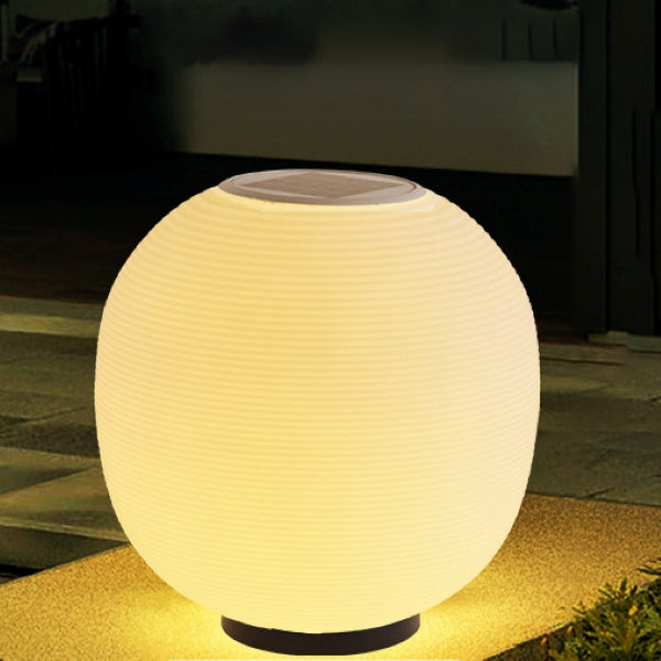 Moderner minimalistischer PE ovaler LED-Solar- und wasserdichter Außenleuchte für Garten und Terrasse | Karnz