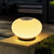 Moderner minimalistischer PE ovaler LED-Solar- und wasserdichter Außenleuchte für Garten und Terrasse | Karnz