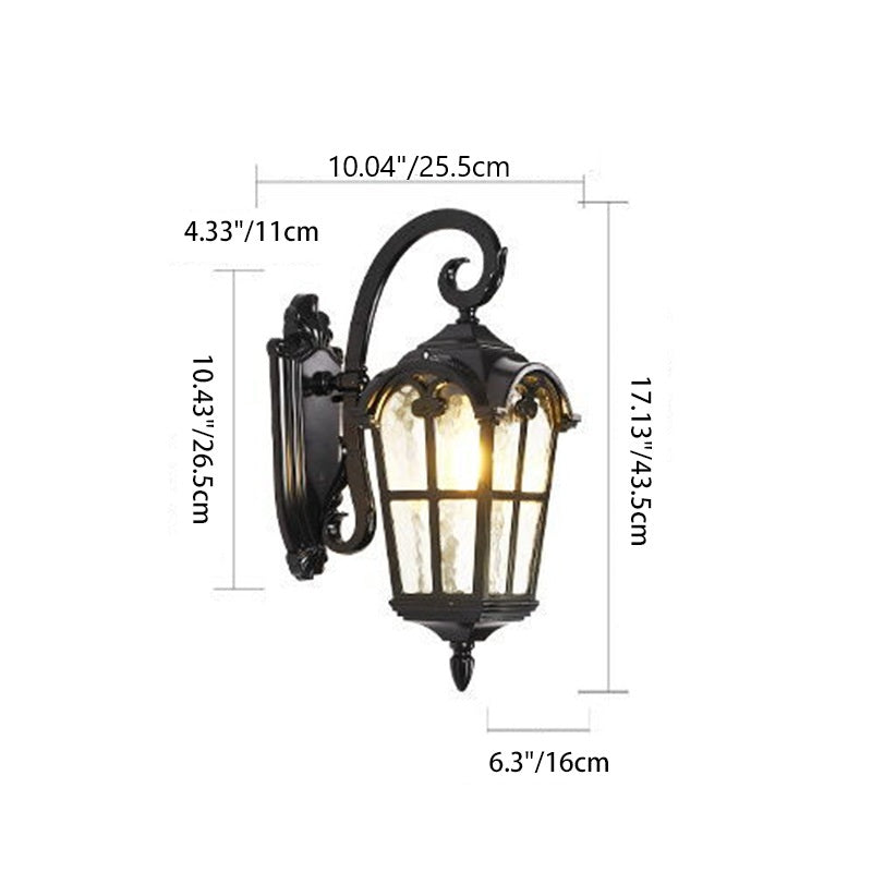 Zeitgenössische nordische Aluminium-Glas gebogene quadratische 1-Licht Wandlampe für außen | Karnz