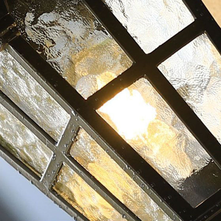 Zeitgenössische nordische Aluminium-Glas gebogene quadratische 1-Licht Wandlampe für außen | Karnz