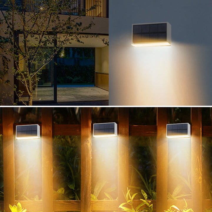 Modern Minimalist Solar Waterproof ABS PC Rectangular LED Außenstufenlicht Ideal Für Garten Und Außenpatio | Karnz