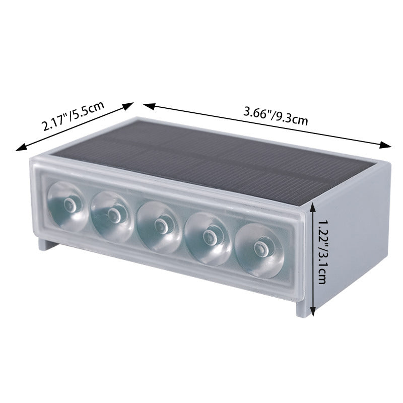 Modern Minimalist Solar Waterproof ABS PC Rectangular LED Außenstufenlicht Ideal Für Garten Und Außenpatio | Karnz