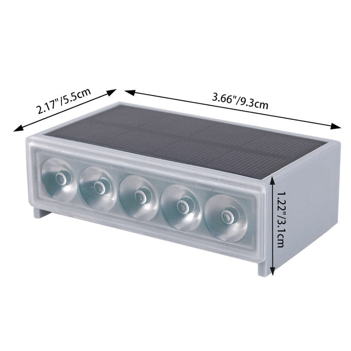 Modern Minimalist Solar Waterproof ABS PC Rectangular LED Außenstufenlicht Ideal Für Garten Und Außenpatio | Karnz
