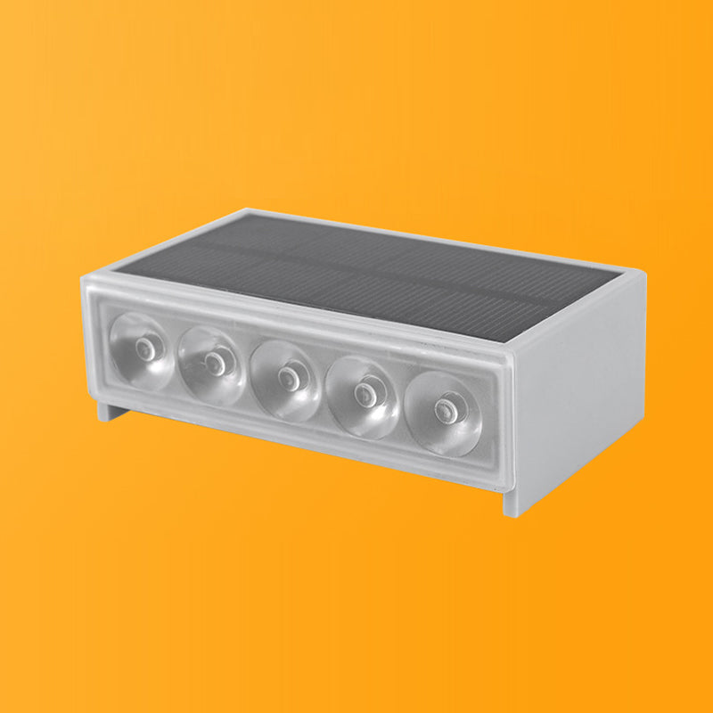 Modern Minimalist Solar Waterproof ABS PC Rectangular LED Außenstufenlicht Ideal Für Garten Und Außenpatio | Karnz