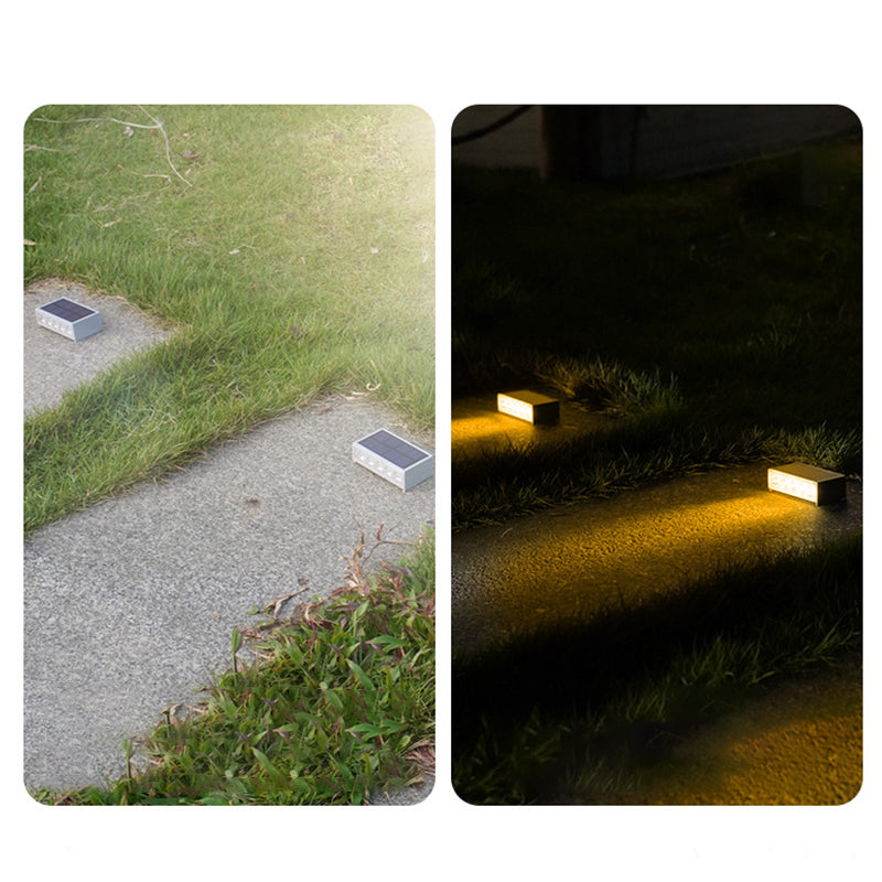 Modern Minimalist Solar Waterproof ABS PC Rectangular LED Außenstufenlicht Ideal Für Garten Und Außenpatio | Karnz