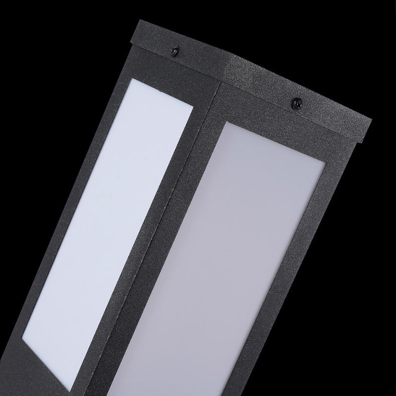 Solarbetriebene, wasserdichte LED-Säulenleuchte aus Metall und Polycarbonat für den Außenbereich, geeignet für Garten und Terrasse