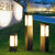 Solarbetriebene, wasserdichte LED-Säulenleuchte aus Metall und Polycarbonat für den Außenbereich, geeignet für Garten und Terrasse