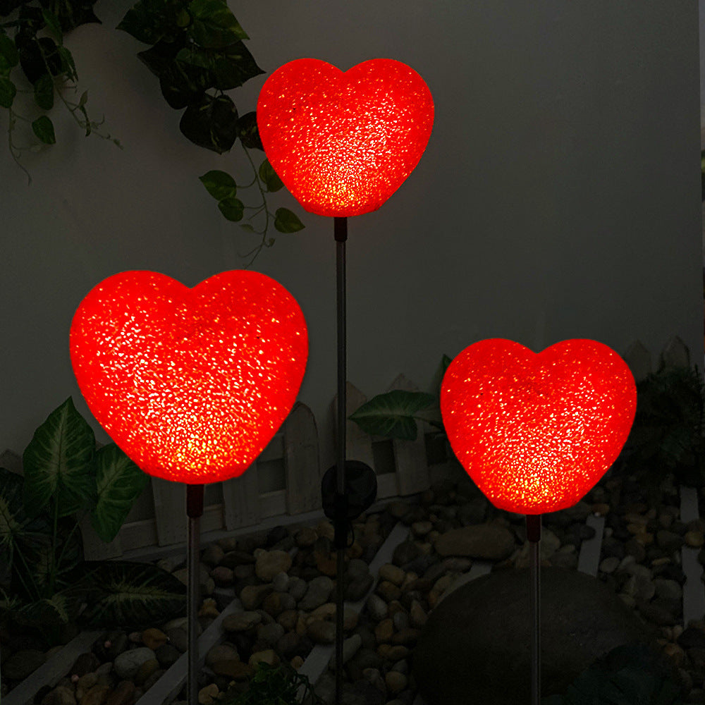 Moderne Art Deco Solar Wasserdicht ABS Kunststoff & Nano Herzförmige Dekorative LED Außenleuchte Landschaftsbeleuchtung Für Garten & Außenpatio | Karnz