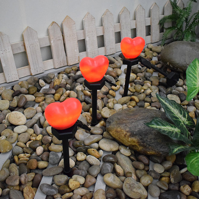 Moderne Art Deco Solar Wasserdicht ABS Kunststoff & Nano Herzförmige Dekorative LED Außenleuchte Landschaftsbeleuchtung Für Garten & Außenpatio | Karnz