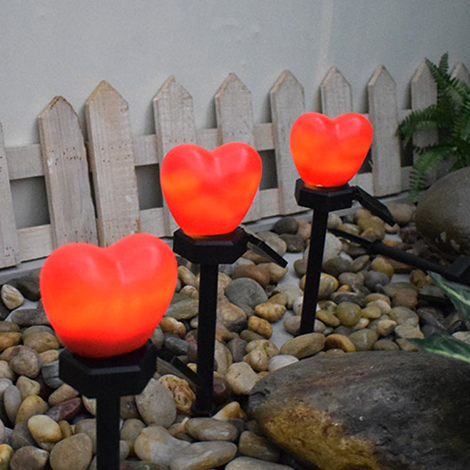 Moderne Art Deco Solar Wasserdicht ABS Kunststoff & Nano Herzförmige Dekorative LED Außenleuchte Landschaftsbeleuchtung Für Garten & Außenpatio | Karnz