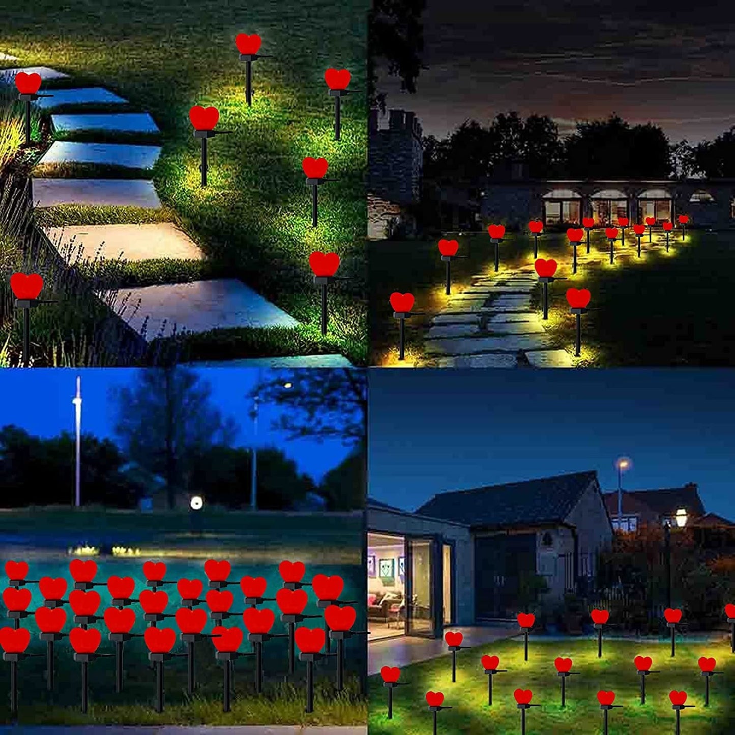 Moderne Art Deco Solar Wasserdicht ABS Kunststoff & Nano Herzförmige Dekorative LED Außenleuchte Landschaftsbeleuchtung Für Garten & Außenpatio | Karnz