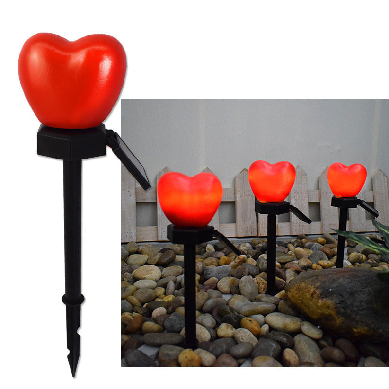 Moderne Art Deco Solar Wasserdicht ABS Kunststoff & Nano Herzförmige Dekorative LED Außenleuchte Landschaftsbeleuchtung Für Garten & Außenpatio | Karnz