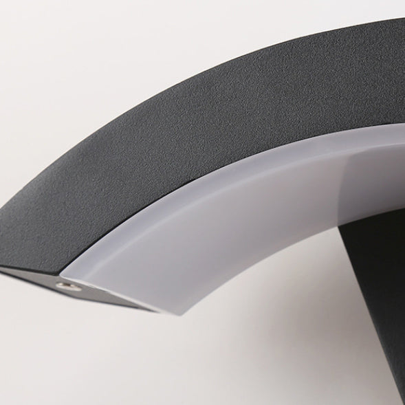 Moderner Minimalistischer Gebogener Aluminium Acryl LED Wandleuchtenlampe Für Garten | Karnz